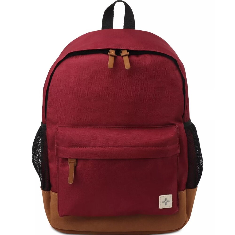 Backpack‎ Book Bag Sun Stone Burgundy Red School Laptop Work Travel NWT